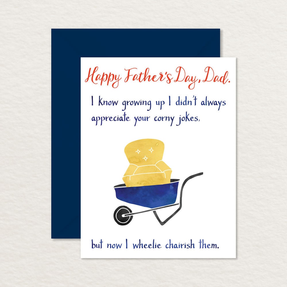 Funny Father's Day Card Printable Father's Day Card I Wheelie