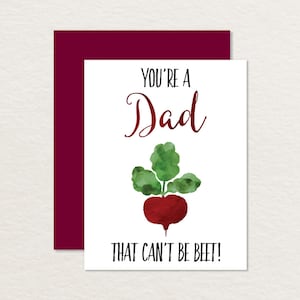 Carte imprimable pour la fête des pères / Vous êtes un papa qui ne peut pas être betterave / Carte de jeu de mots de légumes / Carte pour papa / Carte drôle de fête des pères