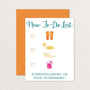 Tarjeta imprimible de jubilación feliz / Tarjeta de jubilación divertida / Felicitaciones jubilación imprimible / Nueva lista de tareas pendientes Vida en la playa / Tarjeta de jubilación