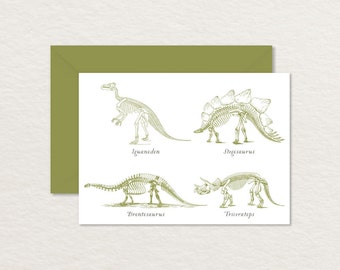 Printable Note Card / Dinosaur 4 Bar Printable Card / Dinosaur Party / Dinosaur Stationery / Dinosaur Thank You