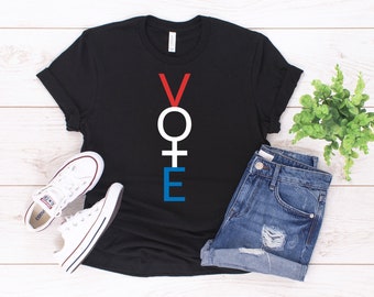 Feminist Vote Shirt / Venus Symbol Gift / Unisex Political Tee / She Persisted Women Voting Shirt / Feminism Gift