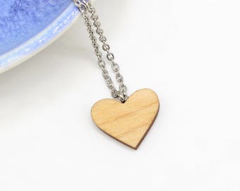 Heart Necklace | Laser Cut Wooden Jewellery