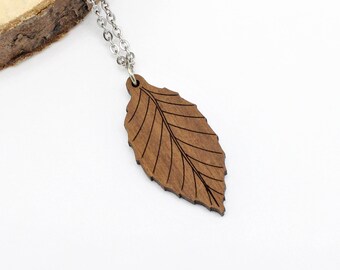 Beech Leaf Necklace | Laser Cut Nature Jewellery