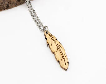 Feather Necklace | Laser Cut Nature Jewellery