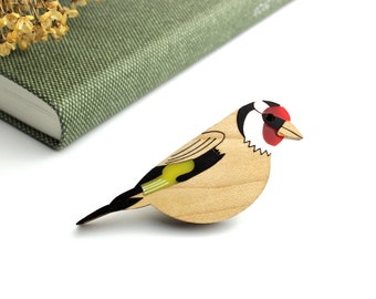 Goldfinch Brooch | Laser Cut Bird Jewellery