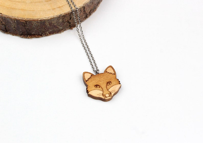 Fox Necklace Laser Cut Nature Jewellery image 1