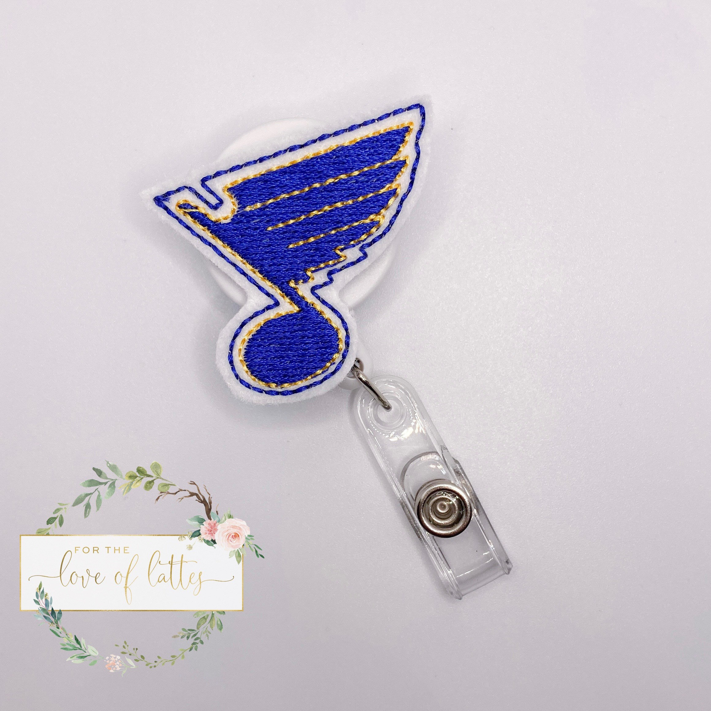  St. Louis Blu3s baseball spring clip Badge ID holder with retractable  reel : Handmade Products