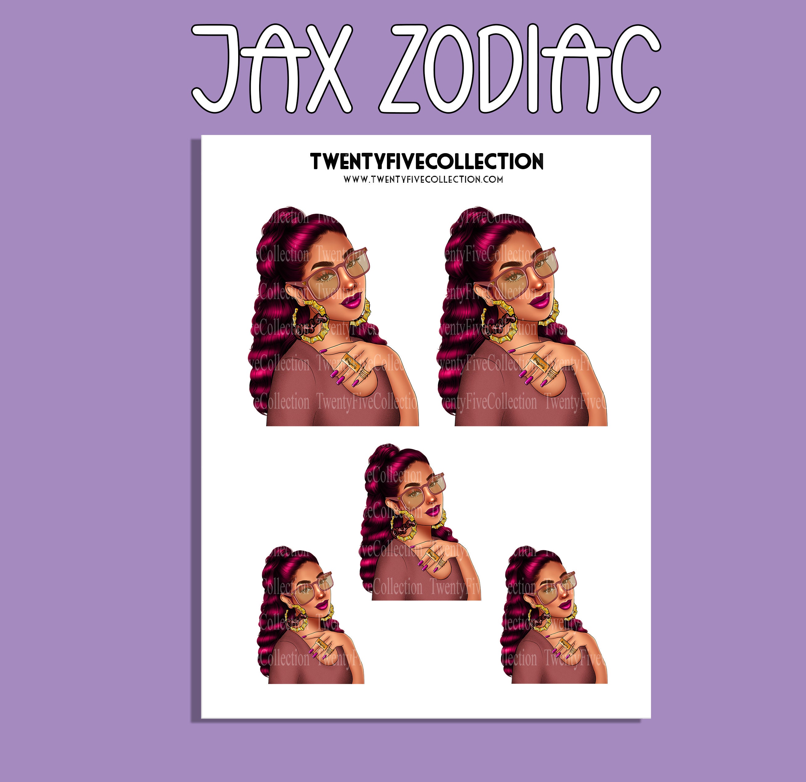 Jax Zodiac black Girl Stickers Blackgirl Magic Sticker Etsy