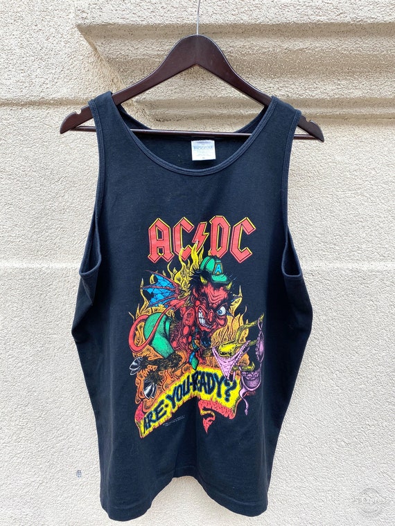 Vintage 1990 AC/DC Are You Ready Brockum Tank Top