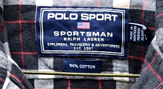 Vintage Polo Sport Plaid Button Down - image 4