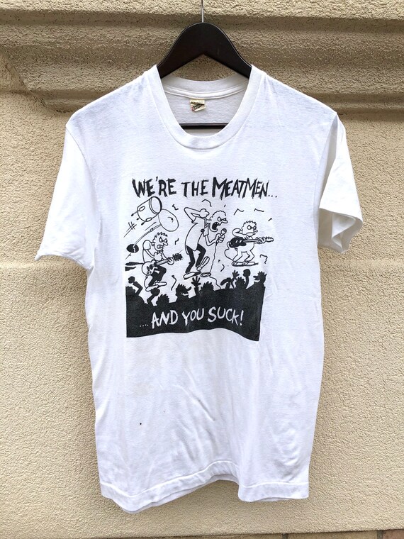 Rare Vintage 80's The Meatmen Punk T-shirt