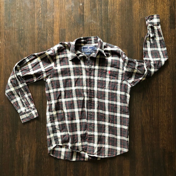 Vintage Polo Sport Plaid Button Down - image 3