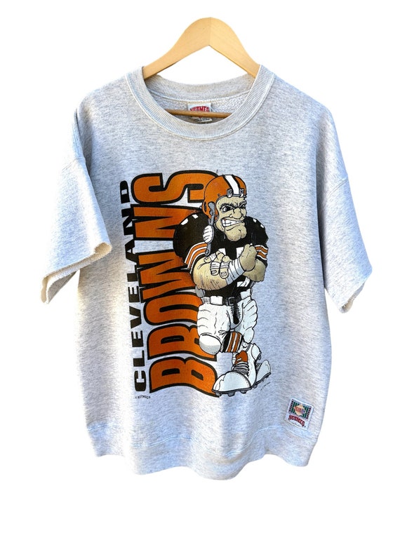 Vintage 90's Cleveland Browns Double Sided Sweats… - image 1