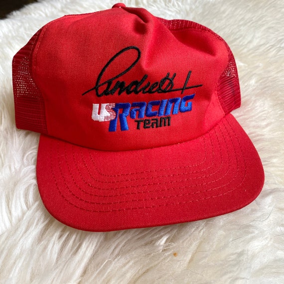 Vintage 90's Mario Andretti Trucker Hat - Gem