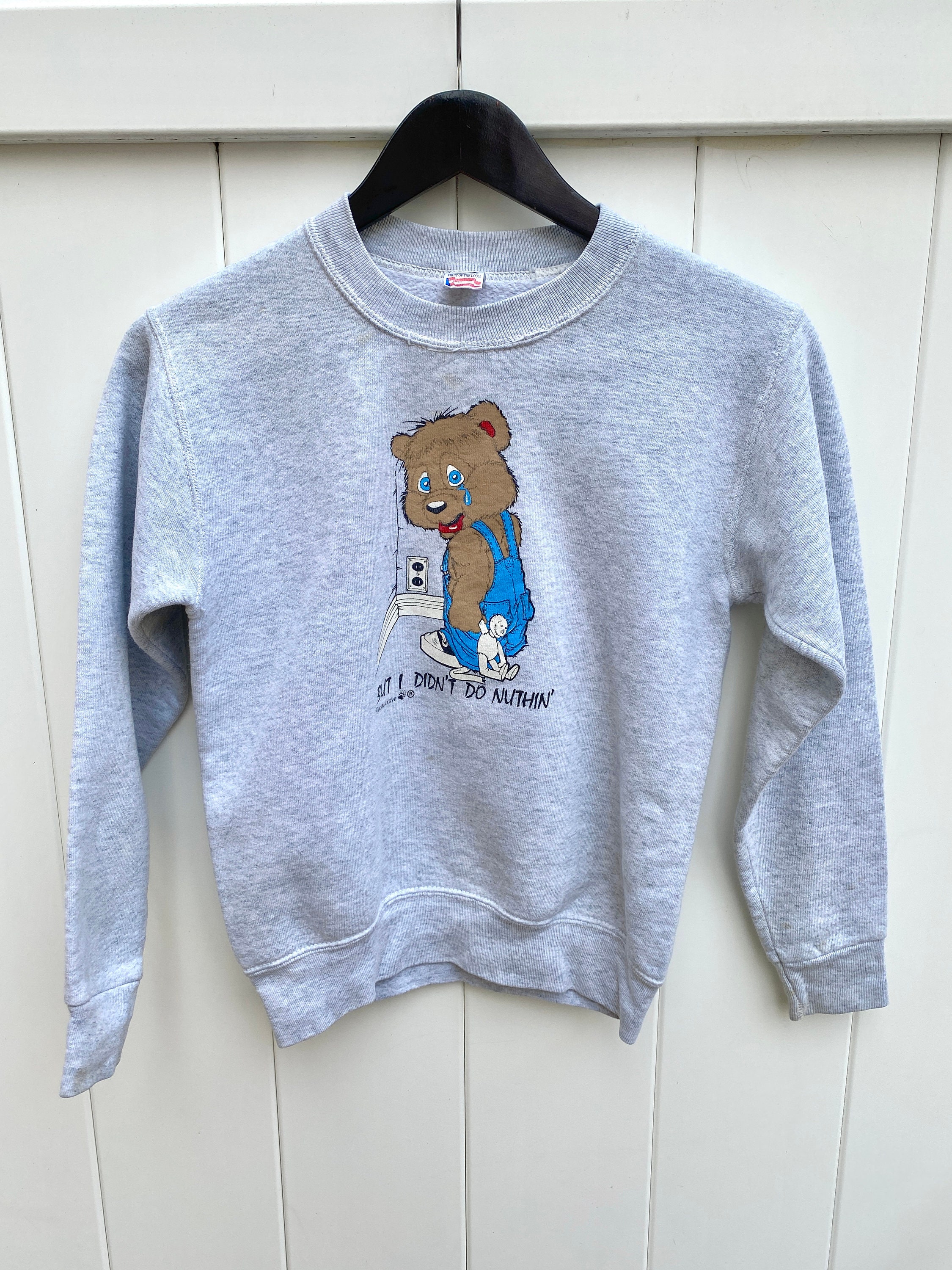 BrooklynsTrunk Vintage Youth Teddy Bear Sweatshirt