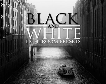 18 bianco e nero preset per Lightroom - bianco e nero, d'epoca, grano, contrasto.