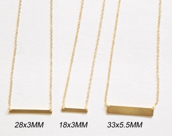 Skinny Bar Necklace / Jewelry / Necklace / Gift For Her / Unique Gift for Wife / Bar Necklaces for Women / Gold Silver Rose Gold / For Mom