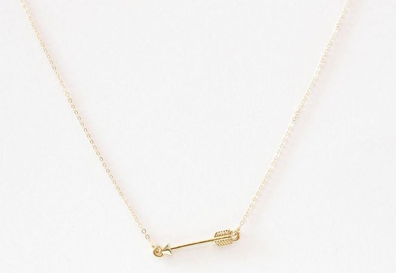 Gift For Her / Delicate Silver Arrow Necklace / Tiny Gold Arrow / Delicate Gold Arrow Necklace / Arrow Layering Necklace / Layering Jewelry