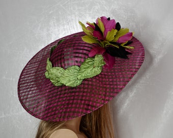 Colorful fascinator, Kentucky Derby Hat, Wedding Hat, Church Hat, Formal Hat, Dressy Hat