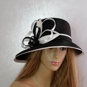 Black Satin lady hat, Elegant, Beautiful, Kentucky Derby Hat, Wedding Hat, Church Hat, Formal Hat, Dressy Hat, Church Hat, Downton Abbey,