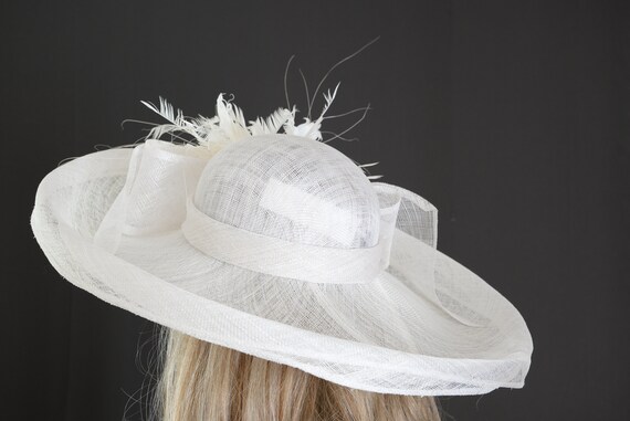 Huge Brim Sinamay Hat Unique Design Fashion Fancy elegant