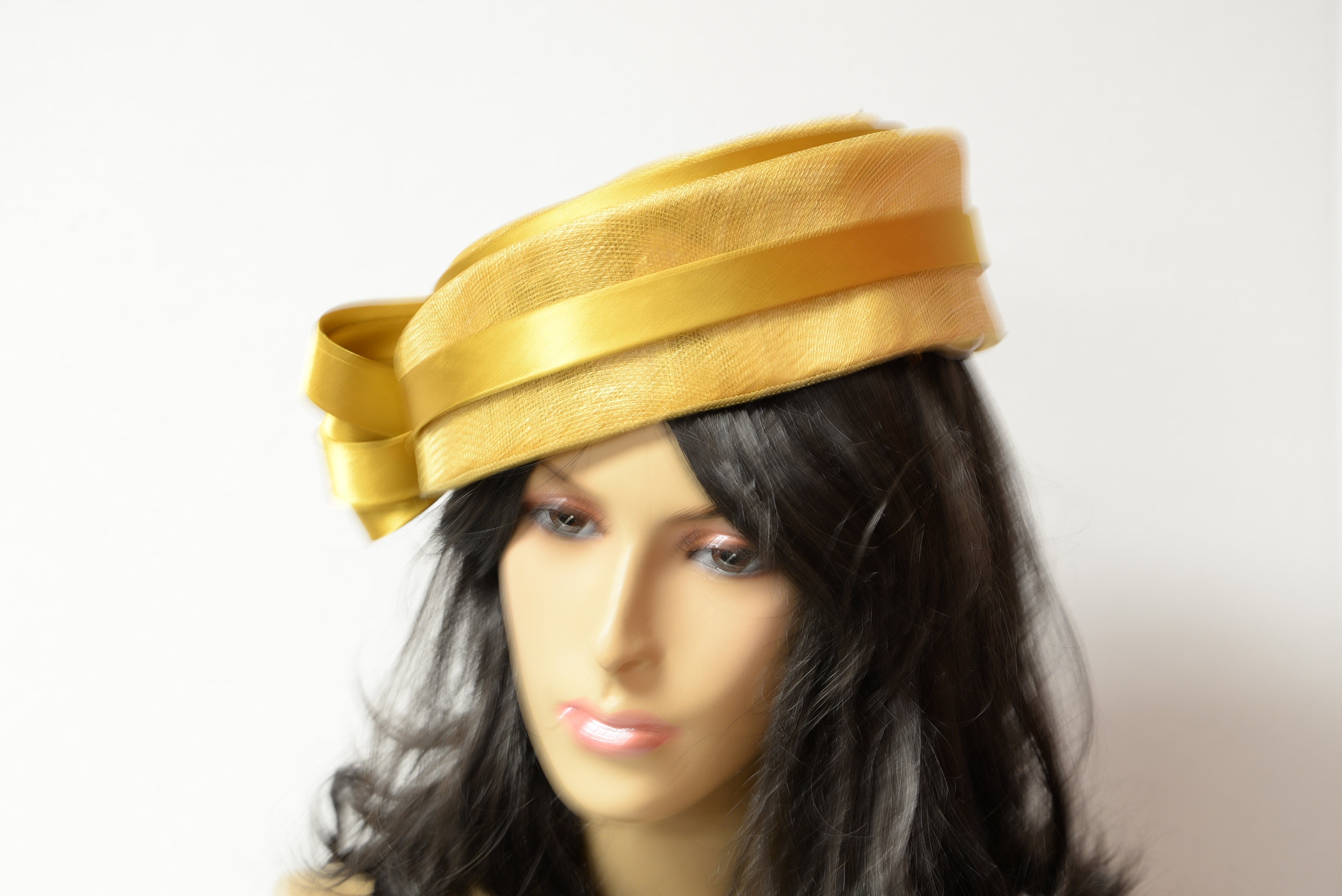 New High Quality Gold Pillbox Hat Kentucky Derby Hat Wedding Etsy
