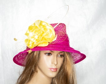 New High Quality Sinamay Hat, Fashion,Fancy,Elegant,Beautiful Kentucky Derby Hat, Wedding,Church,Formal ,Dressy Hat