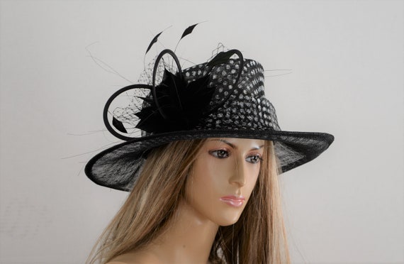 New Kentucky Derby Formal Church Hat Sinamay Dressy Hat New High Quality Yellow/blue Sinamay Hat,kentucky Derby Hat  main image 3