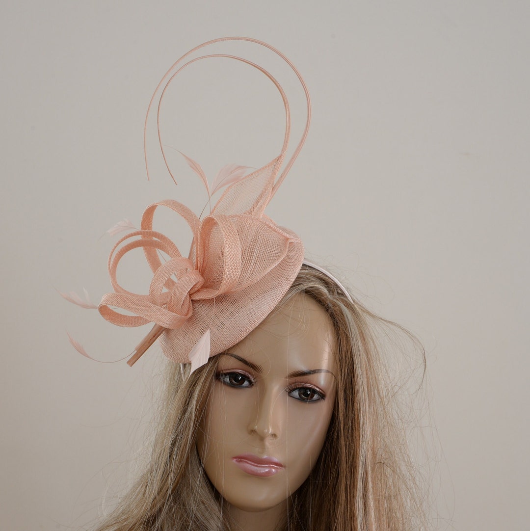 New High Quality Blush Sinamay Fascinator Kate Middleton Etsy New Zealand