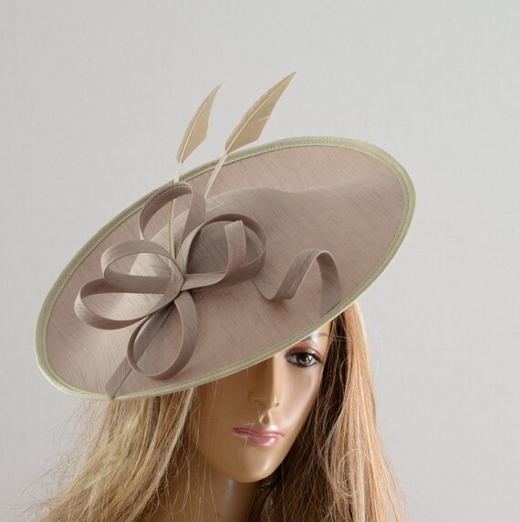 Black Sinamay Fascinator, Wide Brim Kentucky Derby Hat - Etsy display picture 3