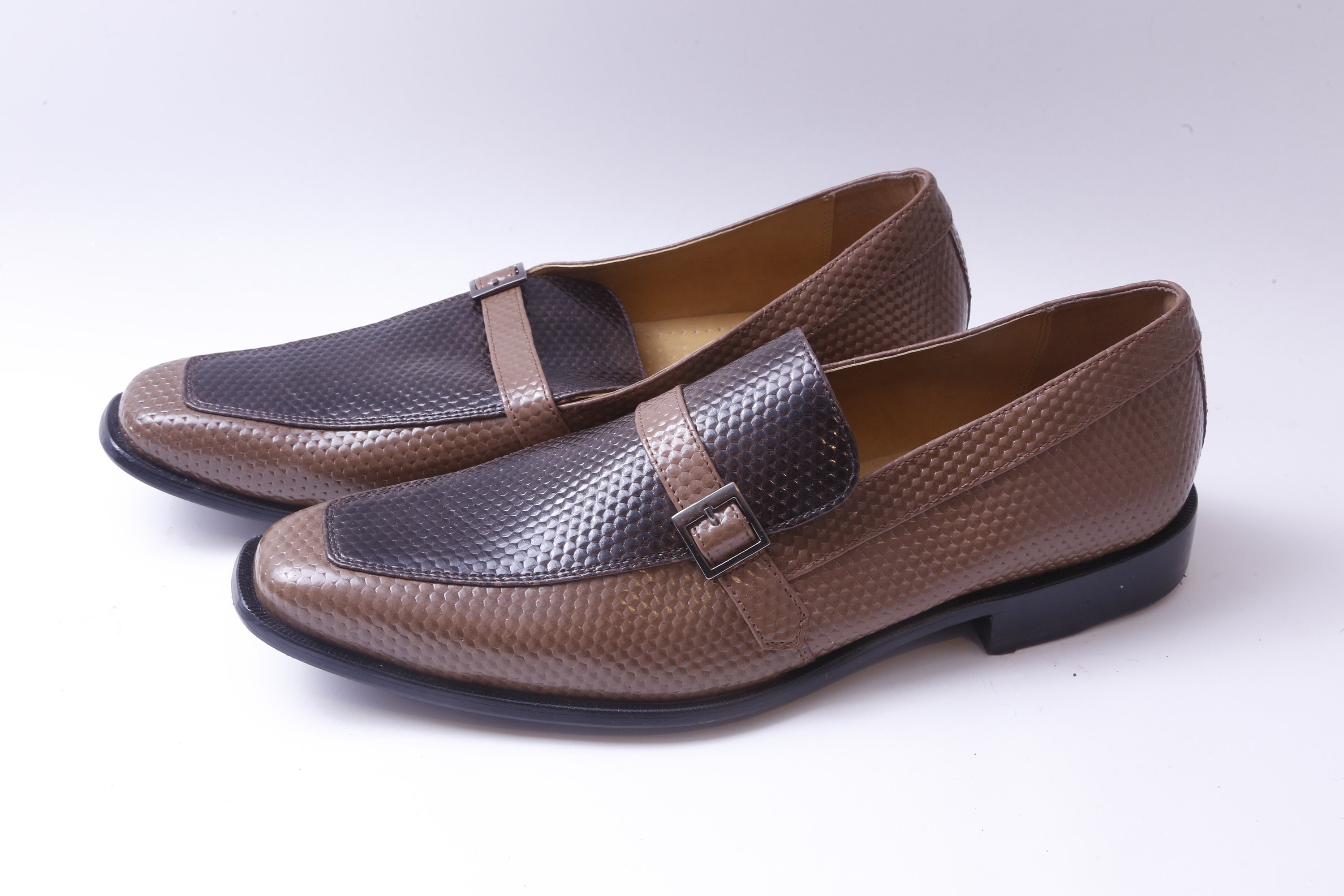 VTG Giorgio Brutini Mens Brown Leather Exotic Horsebit Loafers Dress Shoes Sz 8M Giorgio Brutini Private Collection Burgundy | Mercari main image 2