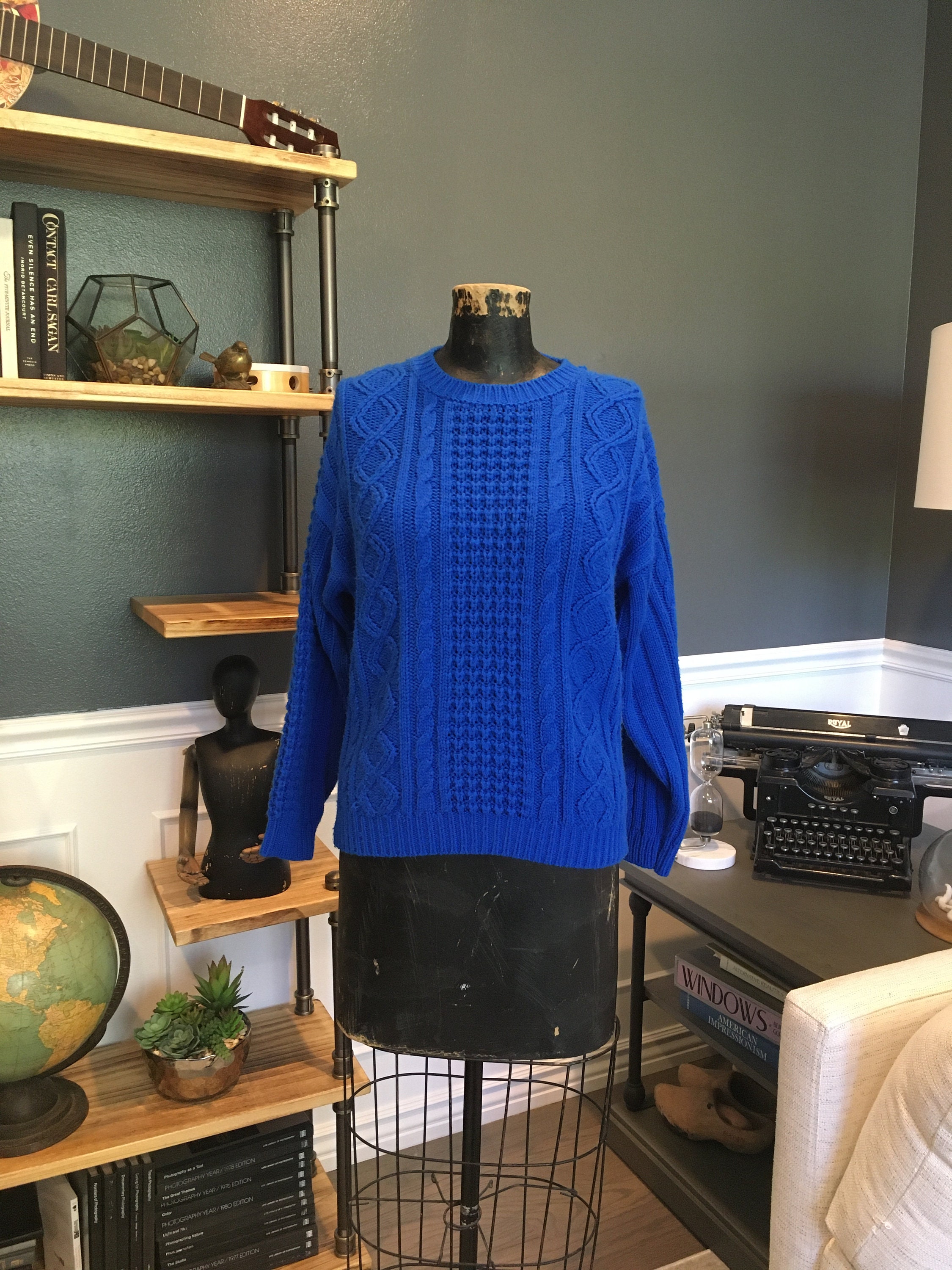 90s Eber Royal Blue Sweater Pullover 