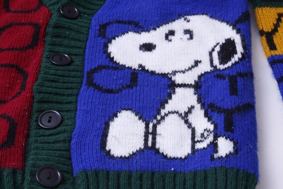 Peanuts, Snoopy, Sweater, Children's, Cardigan, V Neck, Long