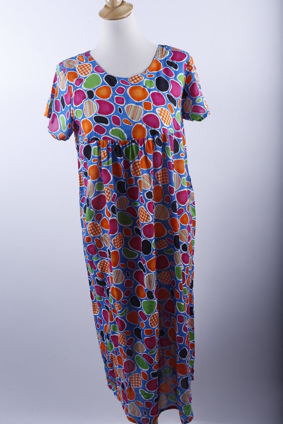 Crazy Colorful Dress, Muu Muu, Circles, Multicolored Patterns