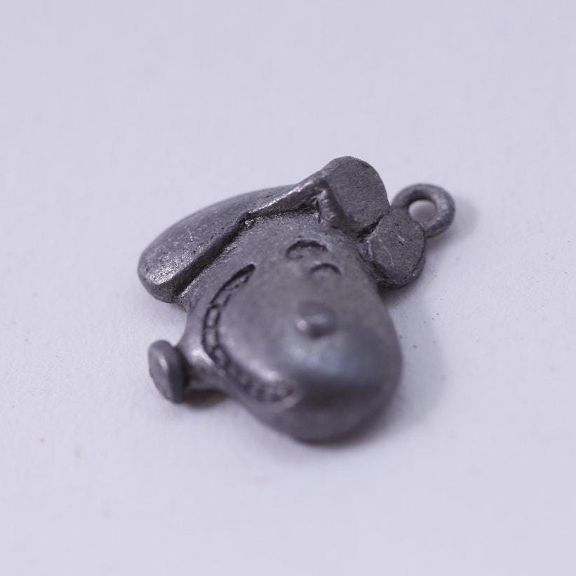 Peanuts, Snoopy, Smiling Face, Pendant, Charm, Pewter Figurine