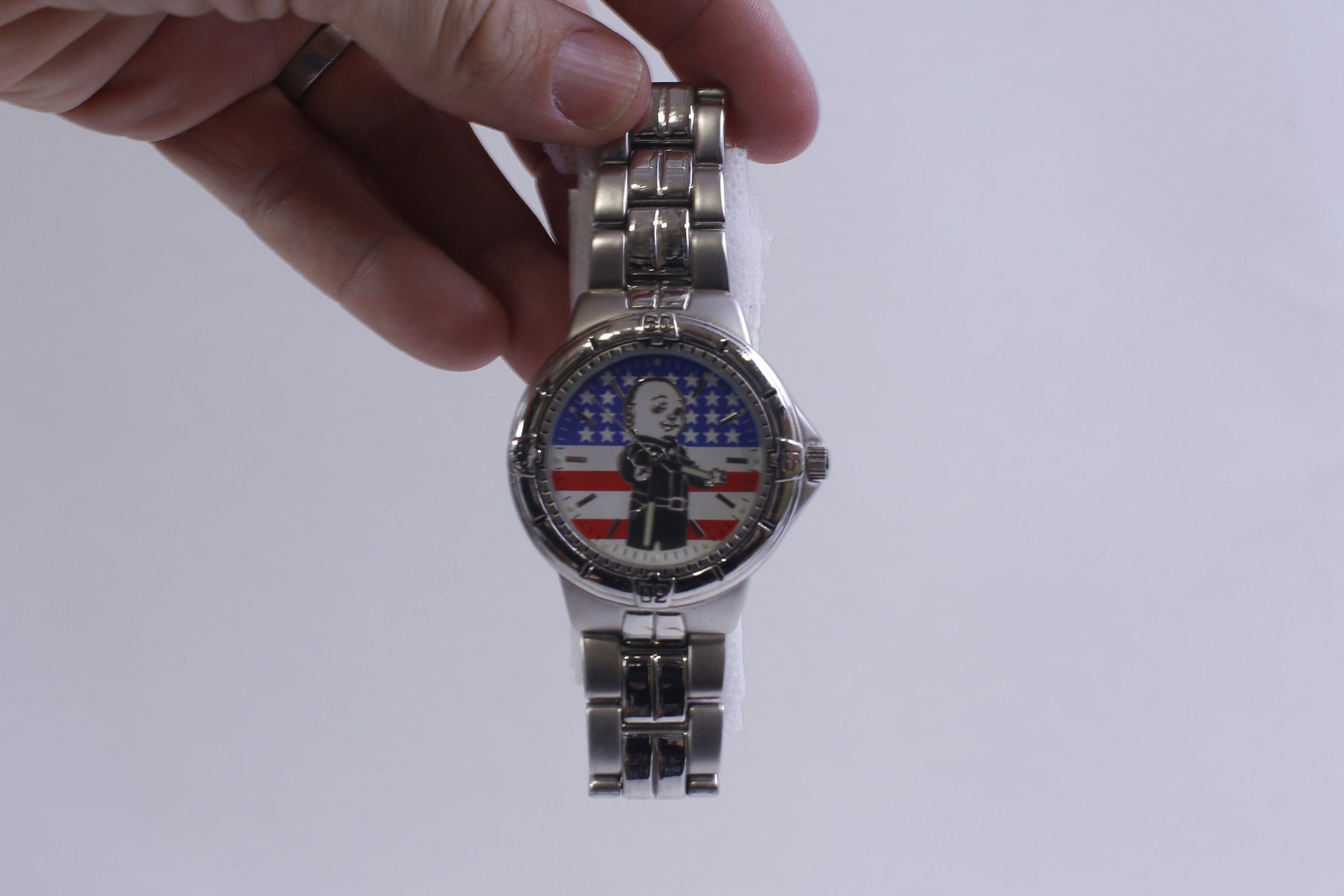 Buddy Lee Watch Lee Dungarees Vintage Patriotic Unused Lee Dungarees Patriotic Buddy Lee Watch Silver Tone  main image 4