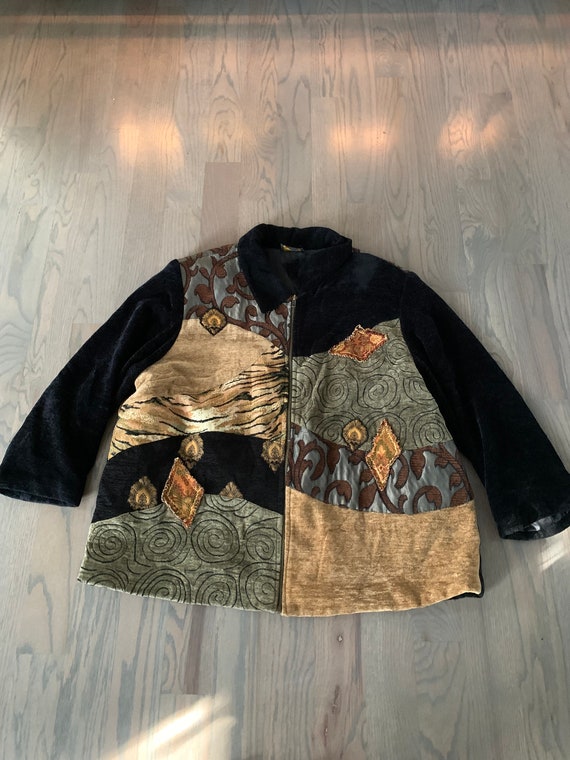 Carpet Jacket, by Julia Ku, Patchwork Texture, Fr… - image 6