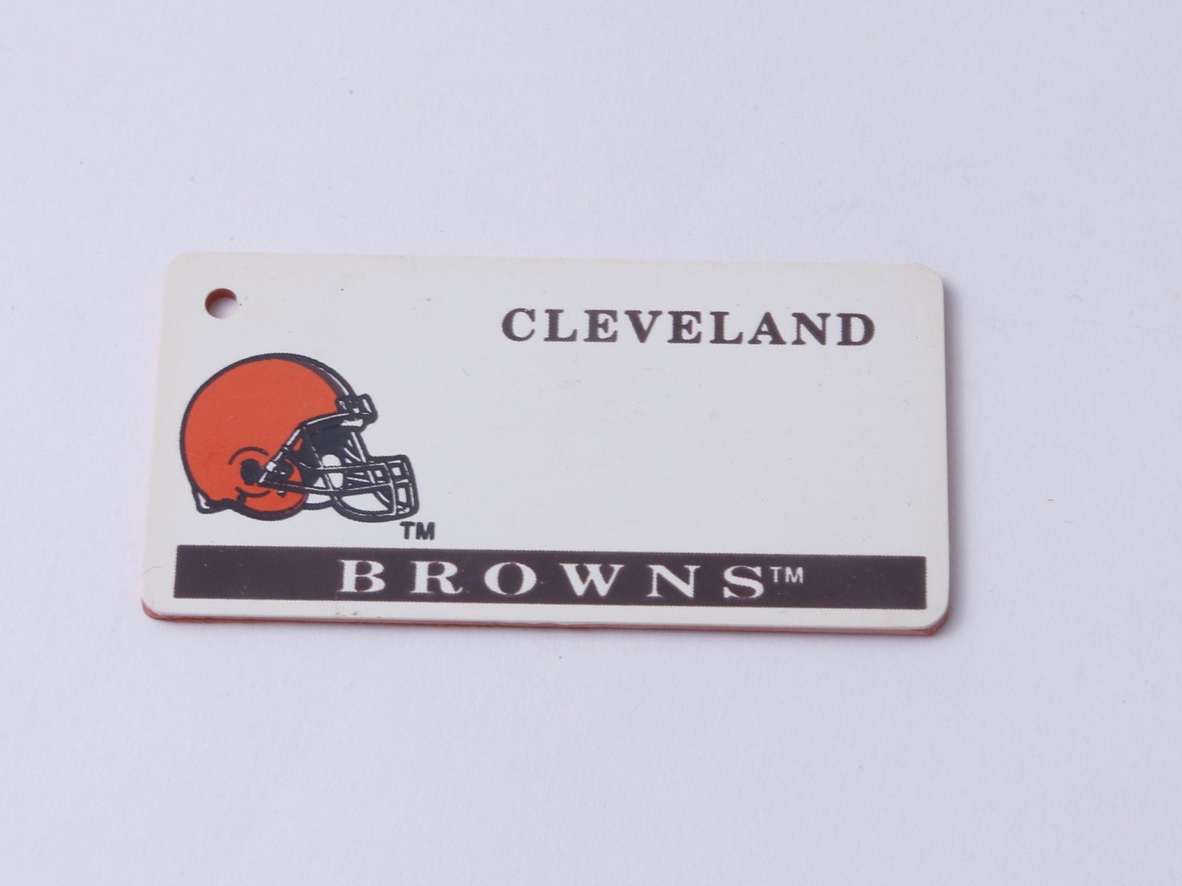Cleveland Browns, NFL, Football, Tag Express, Name Tag, Keychain, ID Tag,  Gym Bag Tag, Label, Outfit, Accessory, Vintage, ~ 20-35-1252