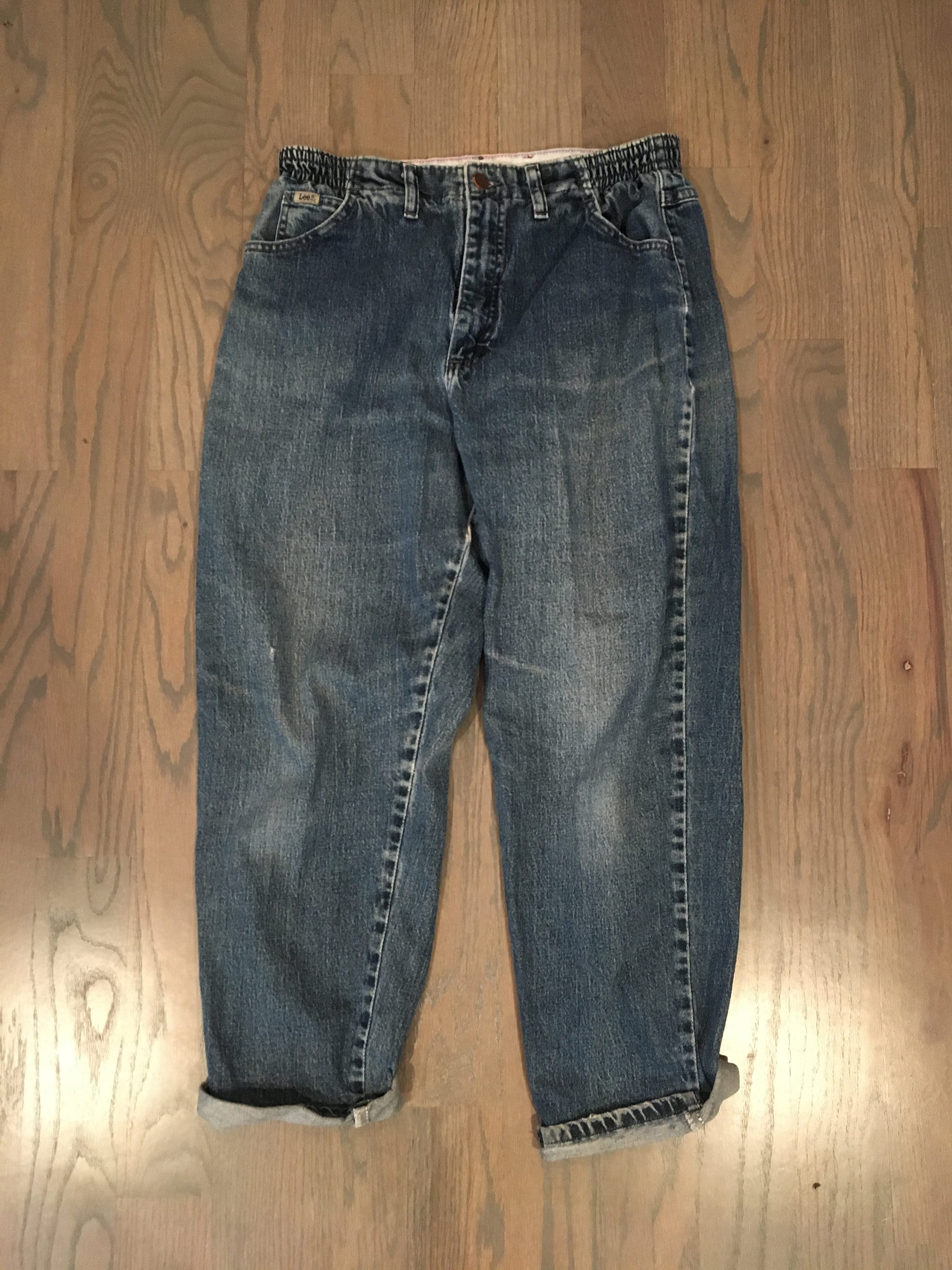 90s Lee Blue Jeans Pants Side Elastic 