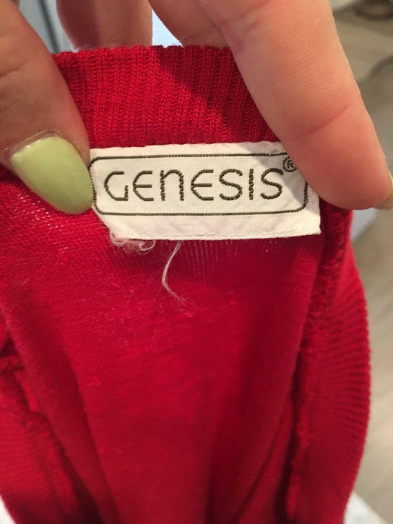 Genesis, Red, Sweater, Pullover, Long Sleeve, V N… - image 5