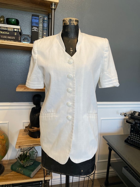 petite white blouse