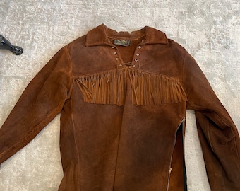 80s Leather Jo-o-kay, Brown, Leather Jacket, Western