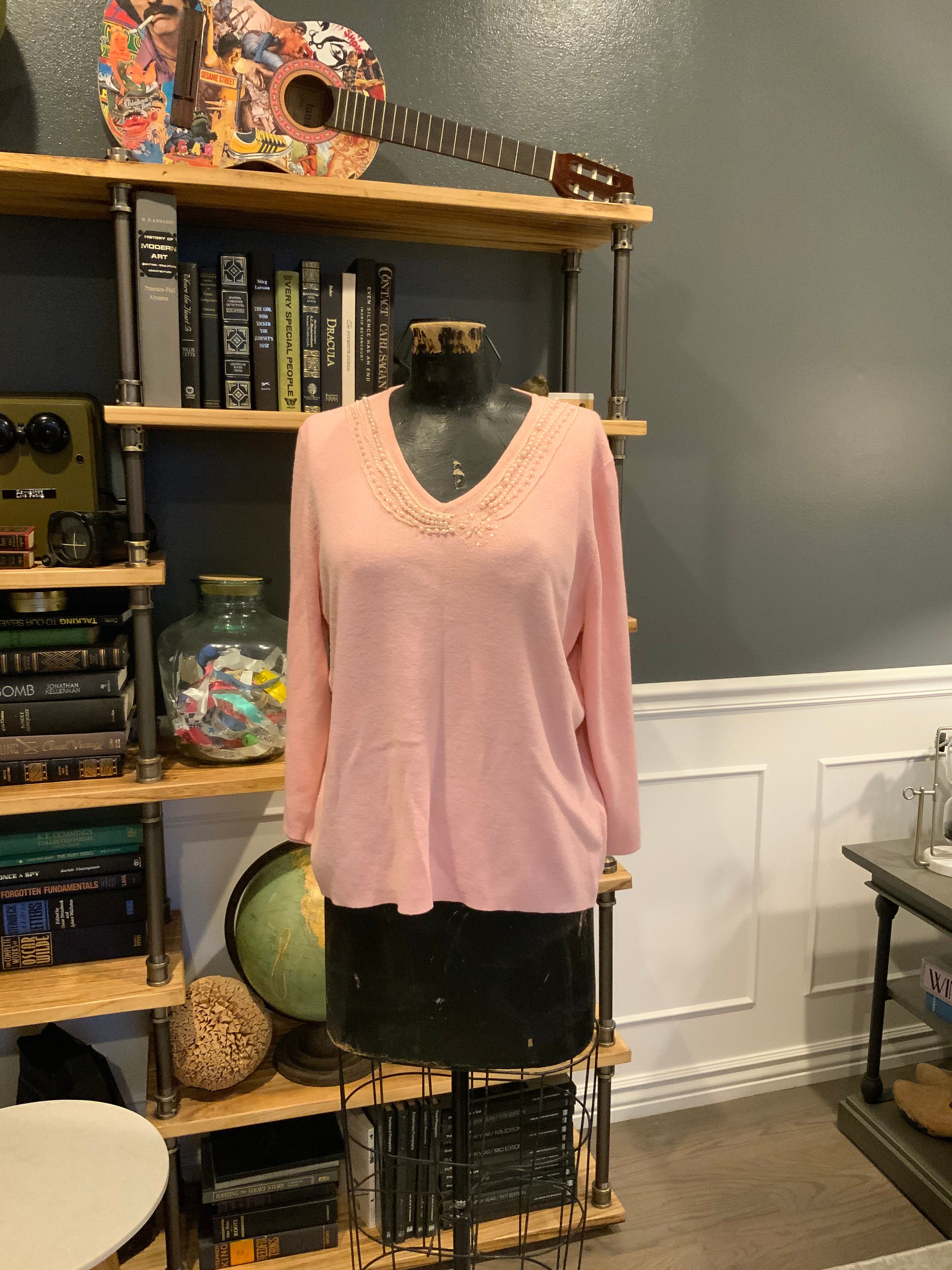 90s Sag Harbor Pink Sweater Pullover 
