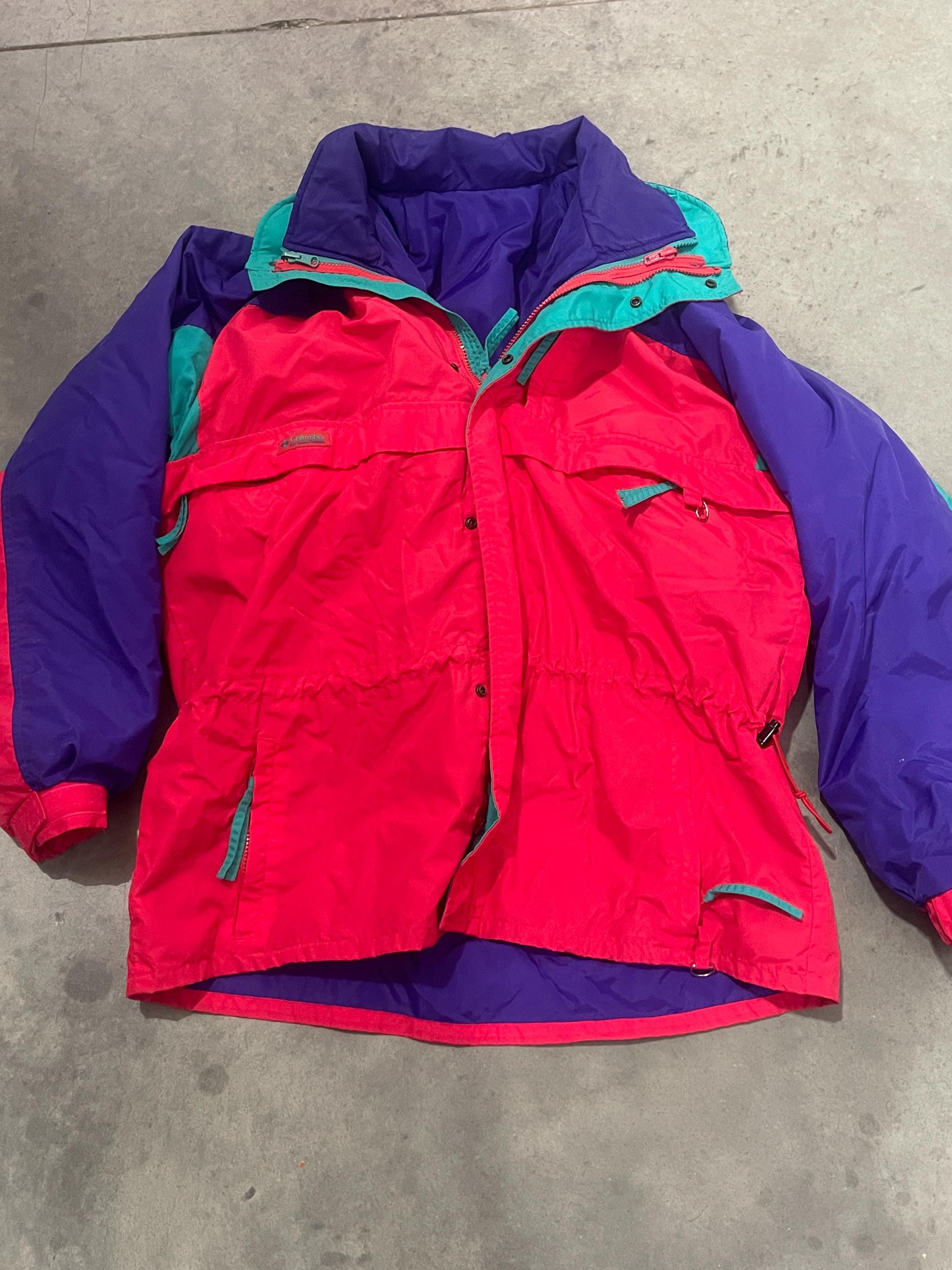 Columbia Gizzmo Jacket, 80s Radial Sleeve, Men's XL, Zipper