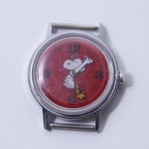 Wijzerplaat, Snoopy, Rood, Waterbestendig, Jaren 70-polshorloge, Horloge, Digitaal, Jaren 90, Vintage, Collectible, Cadeau, 250416-WH 193