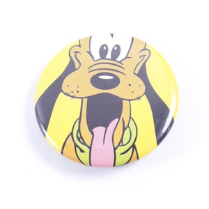 Disney, Pluto, Vintage, Yellow, Pin, Metal, Badge, Dog, Smiling, Joyful, Face, Cartoon, Character, Decoration, Embellishment ~ 20-01-218