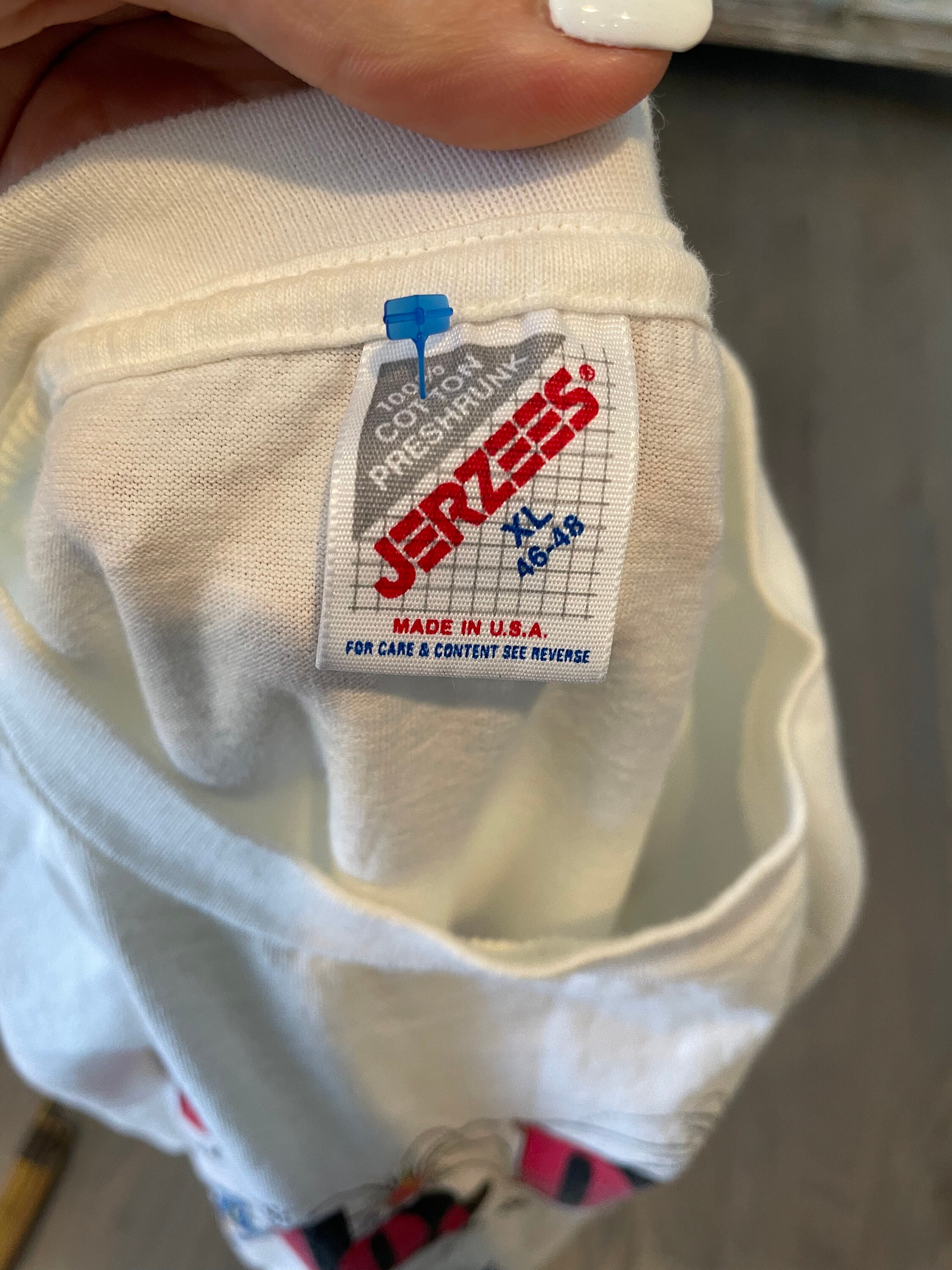 ン 大人気 新品 ノ Jerzees, T-shirt, High, Logan Dolly, Hello White, XL Size ヘアゴム