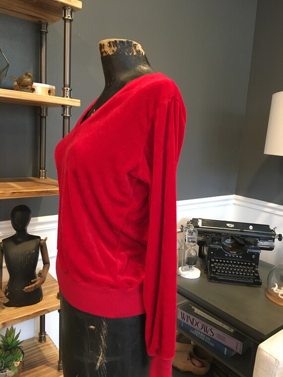 Genesis, Red, Sweater, Pullover, Long Sleeve, V N… - image 3