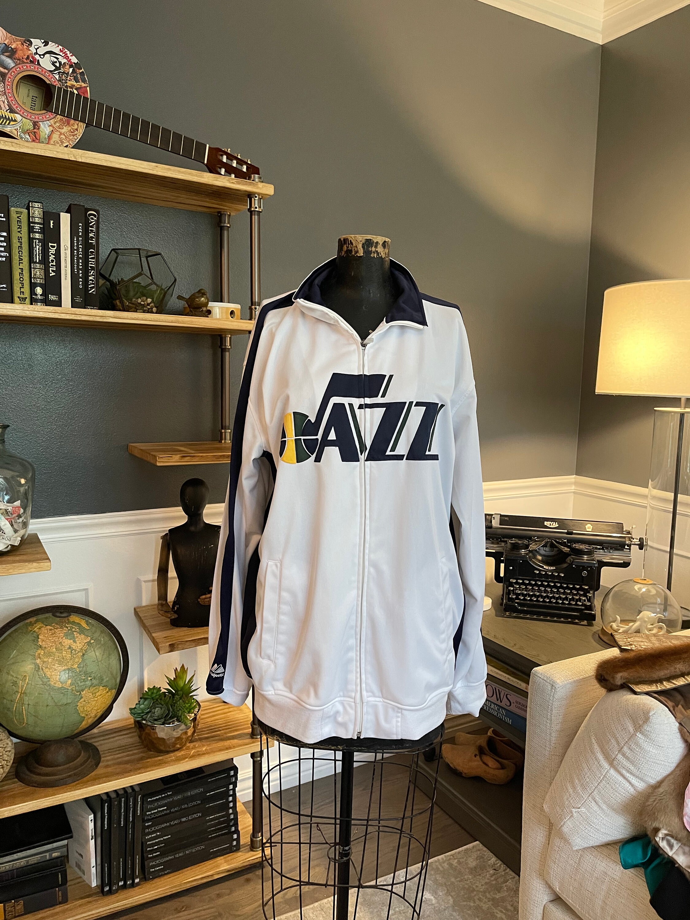 Utah Jazz Mens Blue Majestic Logo 2 Long Sleeve T Shirt