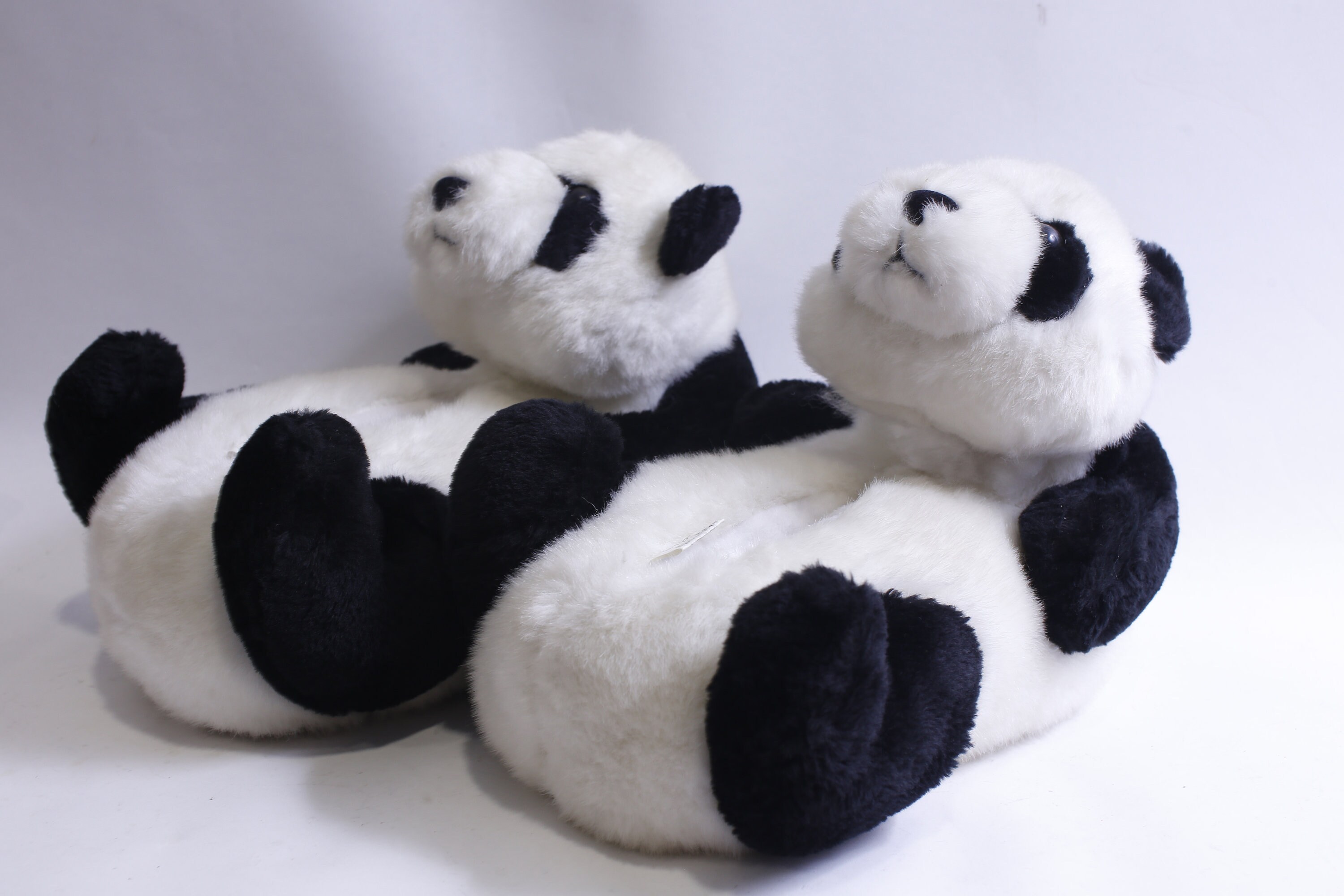 Loungeable PANDA SLIPPER UNISEX - Chaussons - black/white/blanc